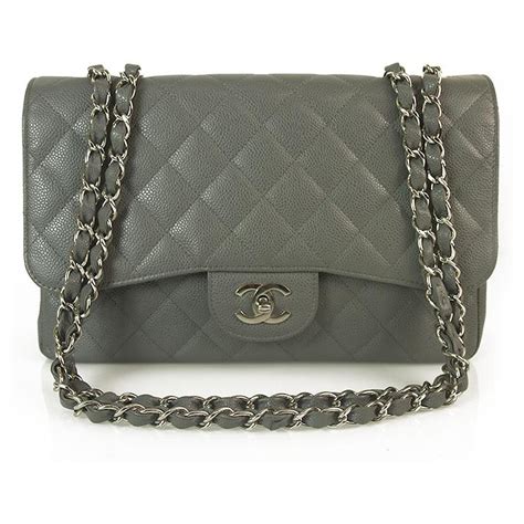 chanel gray bag|chanel classic grey flap bag.